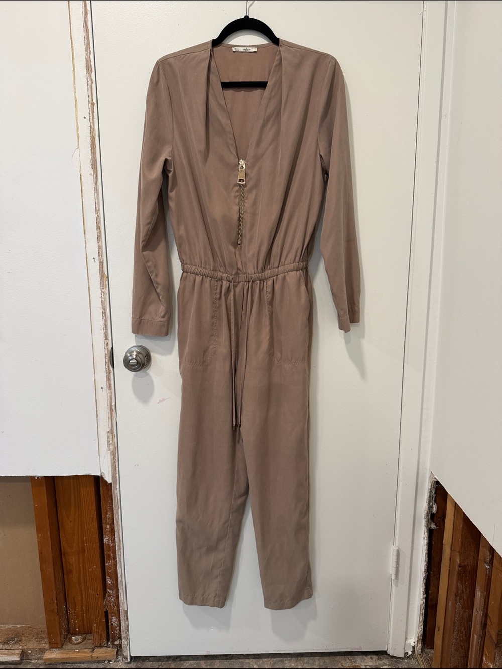 Vintage Grifflin Paris Taupe Utility Jumpsuit Sz LG